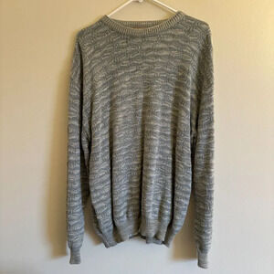 Vintage Shenandoah Crew Neck Sweater Size Large Blue and Green Knit Long Sleeve